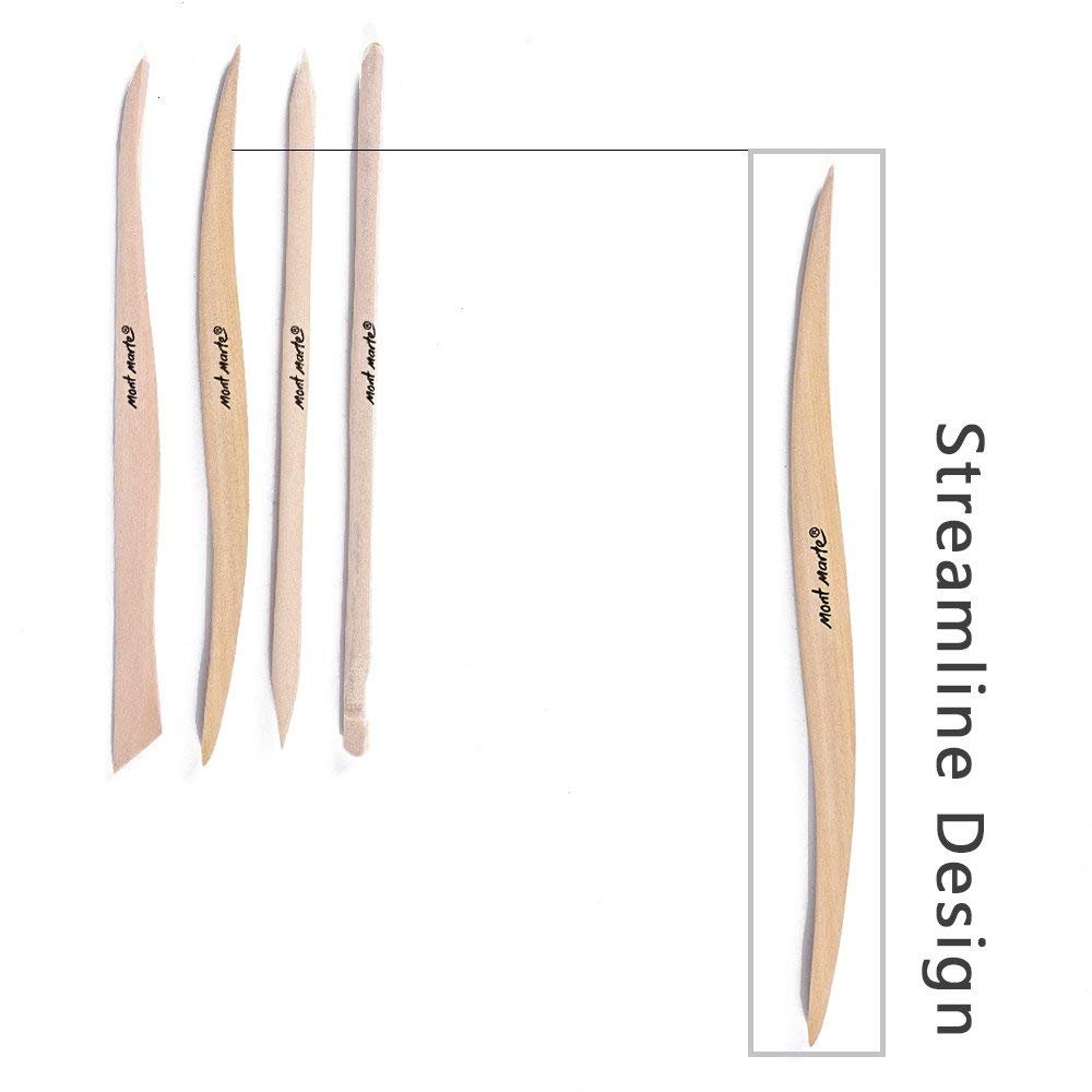 Mont Marte Boxwood Mini Clay Modeling Tools 10 Piece. Set of Double Ended Pieces Providing 20 Tools. Suitable for Cutting, Carving and Smoothing - Image 9