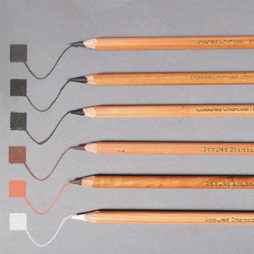 Mont Marte Coloured Charcoal Pencils 12pce - Image 4