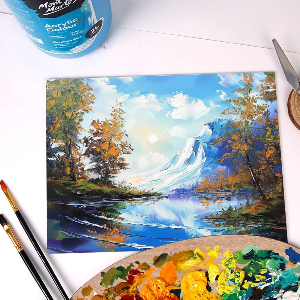 Mont Marte Discovery School Acrylic, Titanium White and Black, 1/2 Gallon (2 Liter). Ideal for Students and Artists. Excellent Coverage and Fast Drying. Pump Lid Included. - Image 7