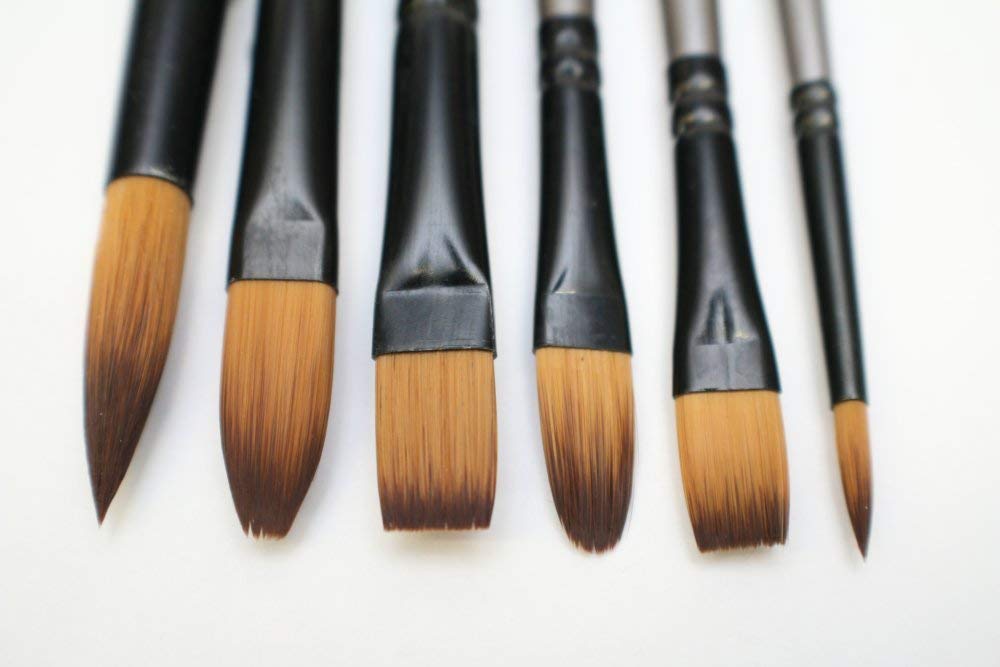 MONT MARTE Gallery Series Brush Set, Synthetic, Standard, Acrylic 6pce - Image 4