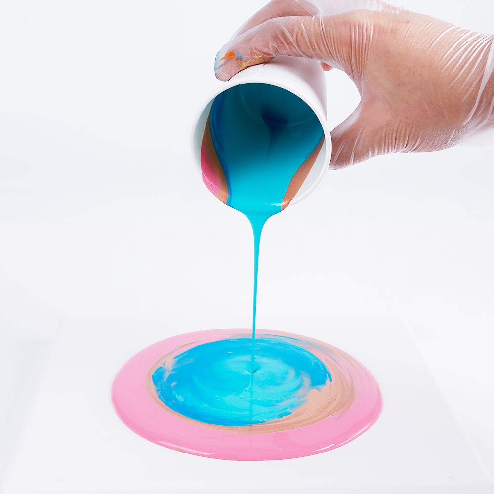Mont Marte PMPP4204 Pouring Art Acrylic Paint Set, 2.0 fl oz (60 ml) x 4 Colors, Flamingo, Authentic Product - Image 3