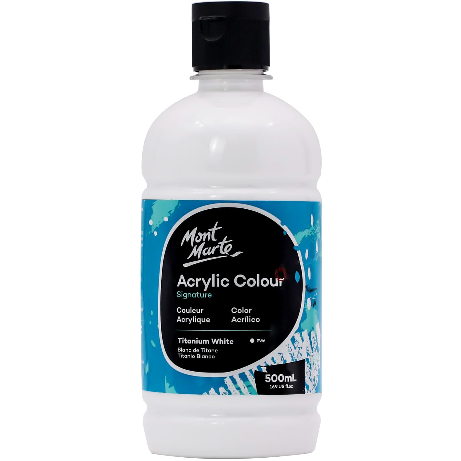 Mont Marte Signature Basic Color Acrylic Paint Set, 16.9oz (500ml), Semi-Matte Finish,Suitable for Canvas, Wood, Fabric, Leather, Cardboard, Paper, MDF and Crafts - Image 9