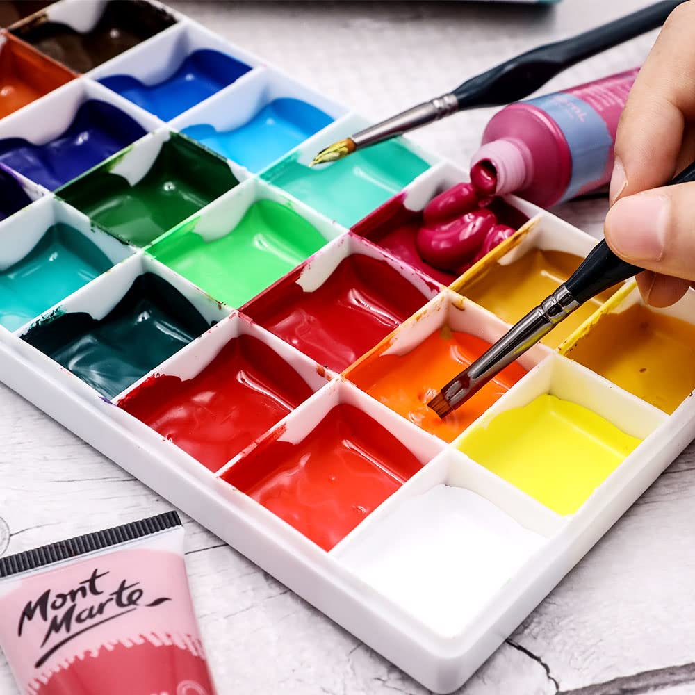 Mont Marte Signature Detail Brush Collection, 15 Piece, Taklon Bristles, Suitable for Acrylic, Oil, Watercolor and Gouache Paints, Includes Storage Bag - Image 6