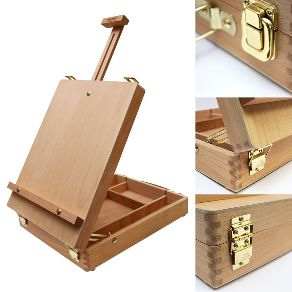 Mont Marte Tabletop Easels for Painting, Desk Box Easels for Kids Adults&Artists,Beech Wood - Image 6